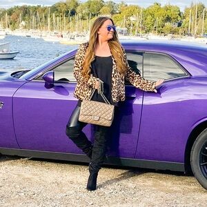 NEW Sueprdown Leopard Satin Feel Blazer